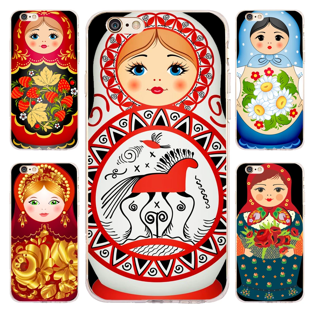 Coque Russian Dolls Matryoshka Soft Silicone Phone Cases for iPhone XS Max XR X 7 8 6 6S Plus 5S 5 SE 5C 4S iPod Touch Cover |