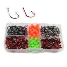 160 шт./кор. 4/0 5/0 углеродный осьминог рыболовные спортивные круглые крючки Lumo бусины комбо Карп Рыболовный круговой крюк Сабики Rig крюк