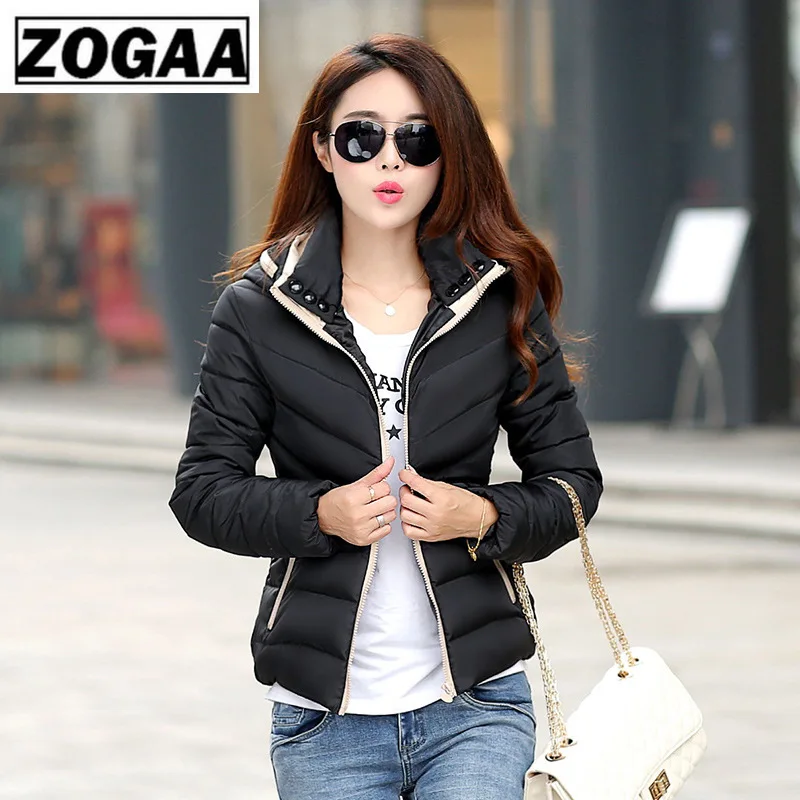 

ZOGAA 2019 Women's Winter Coat Cotton Paddedd Winter Warm Overcoat Coat Casual Solid Jacket Women Parkas Outerwear Short Jacket