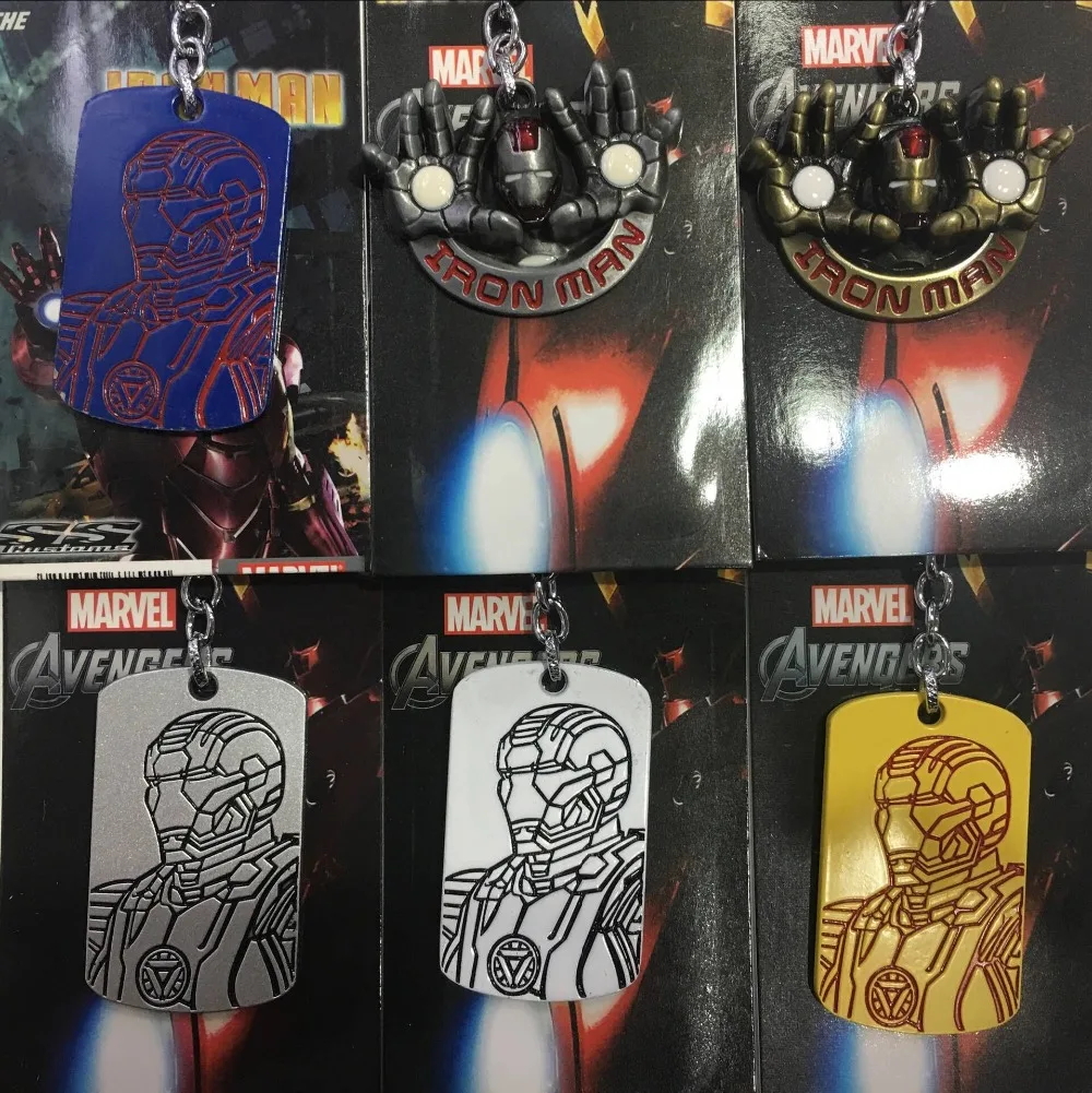 

2019 Marvel Super Hero The Avengers Iron Man Metal Pendent Keychain Keyring High Quality Gift For Fans Llaveros Movie Jewelry