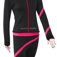 Лидер продаж Фигурное катание флис спиральная куртка-фуксия Гламурная Модель одежда для катания на коньках соревнования SU2022