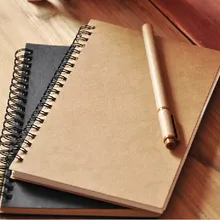 2 шт. творческий ретро дневник крафт-катушка с отрывными листами Тетрадь пустой Бумага Sketchbook канцелярские граффити школьников питания