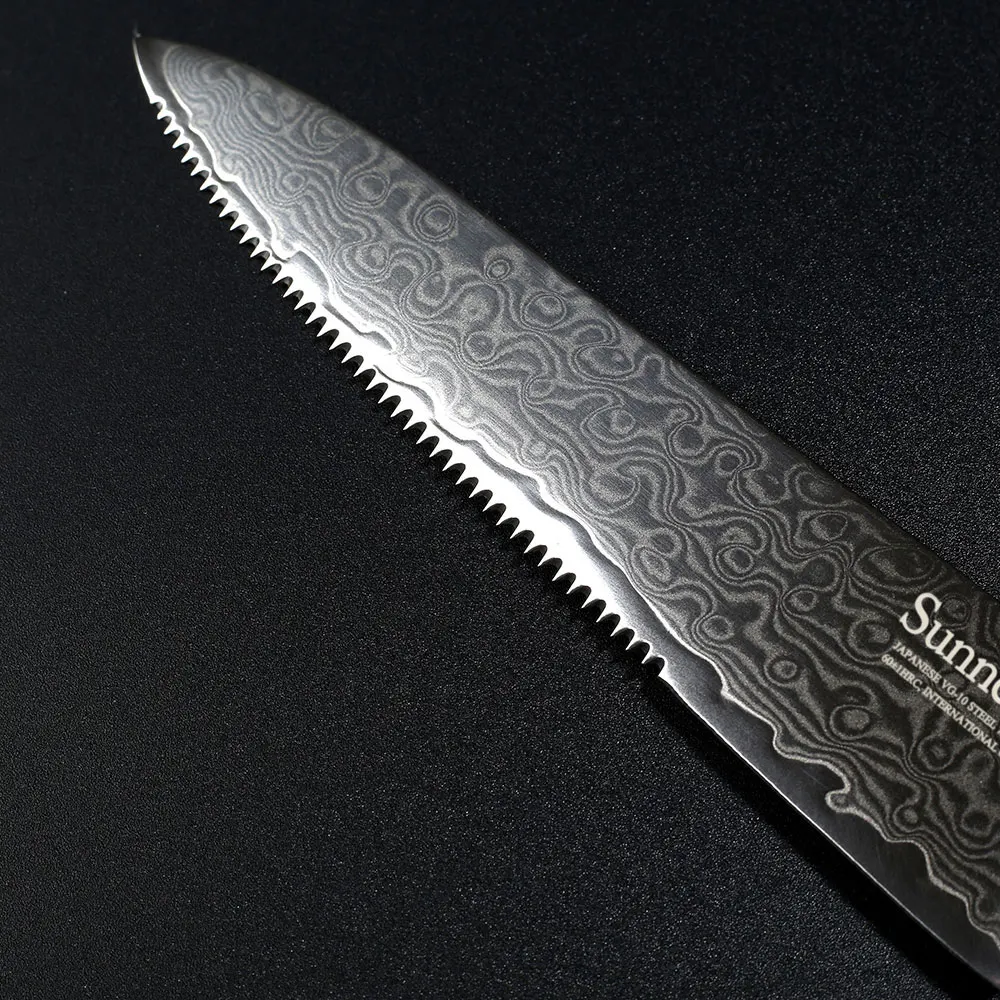 SUNNECKO " дюймовый нож для стейка японский VG10 Стальные Кухонные ножи дамаск G10 Ручка шеф-повара нож для нарезки мяса нож для говядины