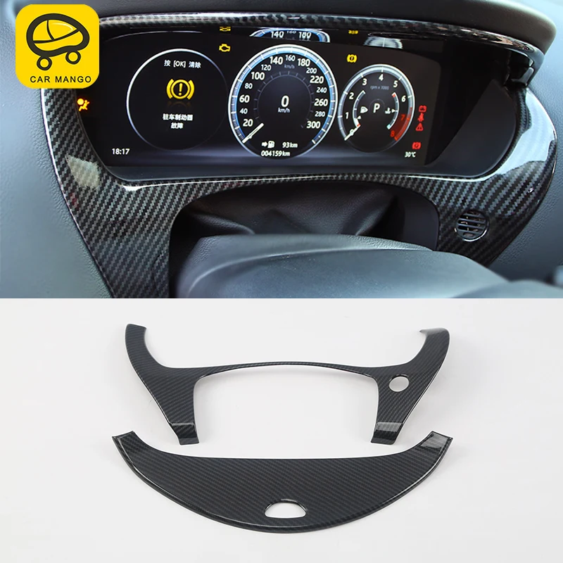 

CARMANGO For Jaguar XE 2018 Auto Car-styling Dashboard trim instrument panel trim Stickers Covers Interior Accessories