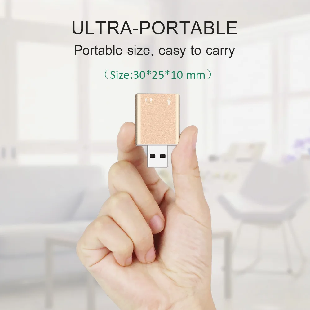 Внешняя USB Звуковая карта для наушников и микрофона 3 5 мм|Звуковые карты| |