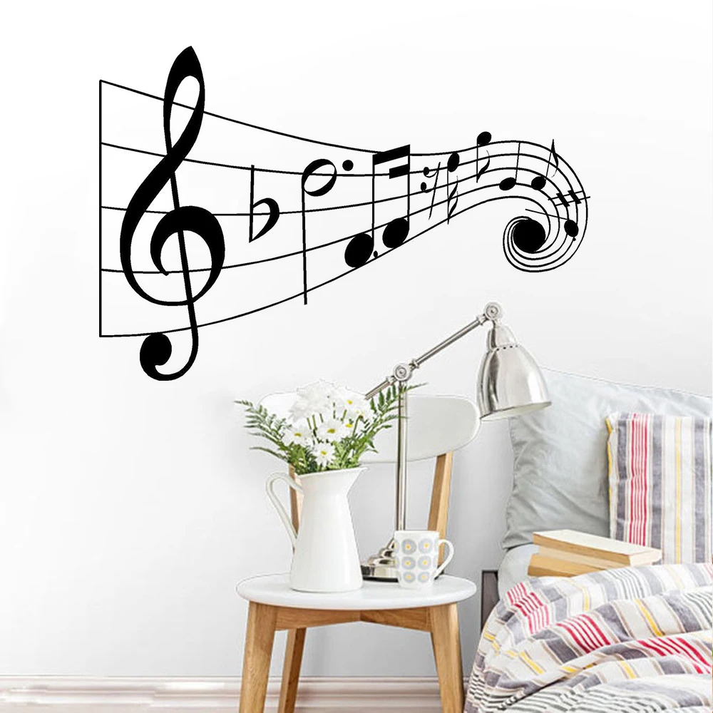 Adesivo Muro Musicale: 'La Musica è Vita' - Decorazione Creativa Per Camera E Casa - Foto 9