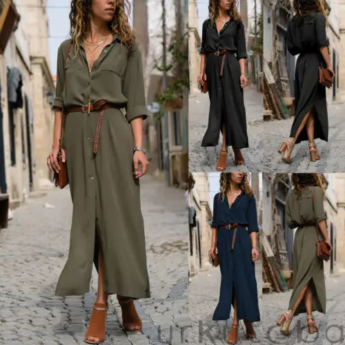 Casual Long Sleeve Boho Maxi Dress Autumn & Winter Boho Styles » Original Earthwear 8