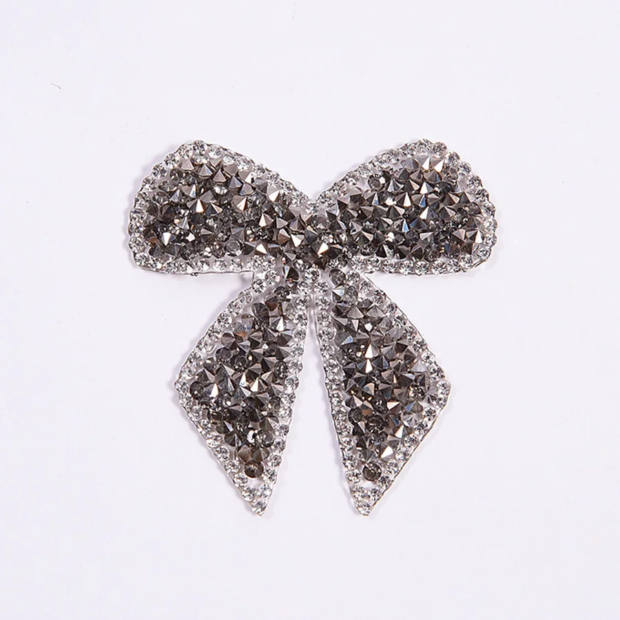 Rhinestone Iron-On Patches For Clothes Colorful Bow-Knot Sticker Tottenham Clothing Decoration Decal Patches For Jackets1 (6)