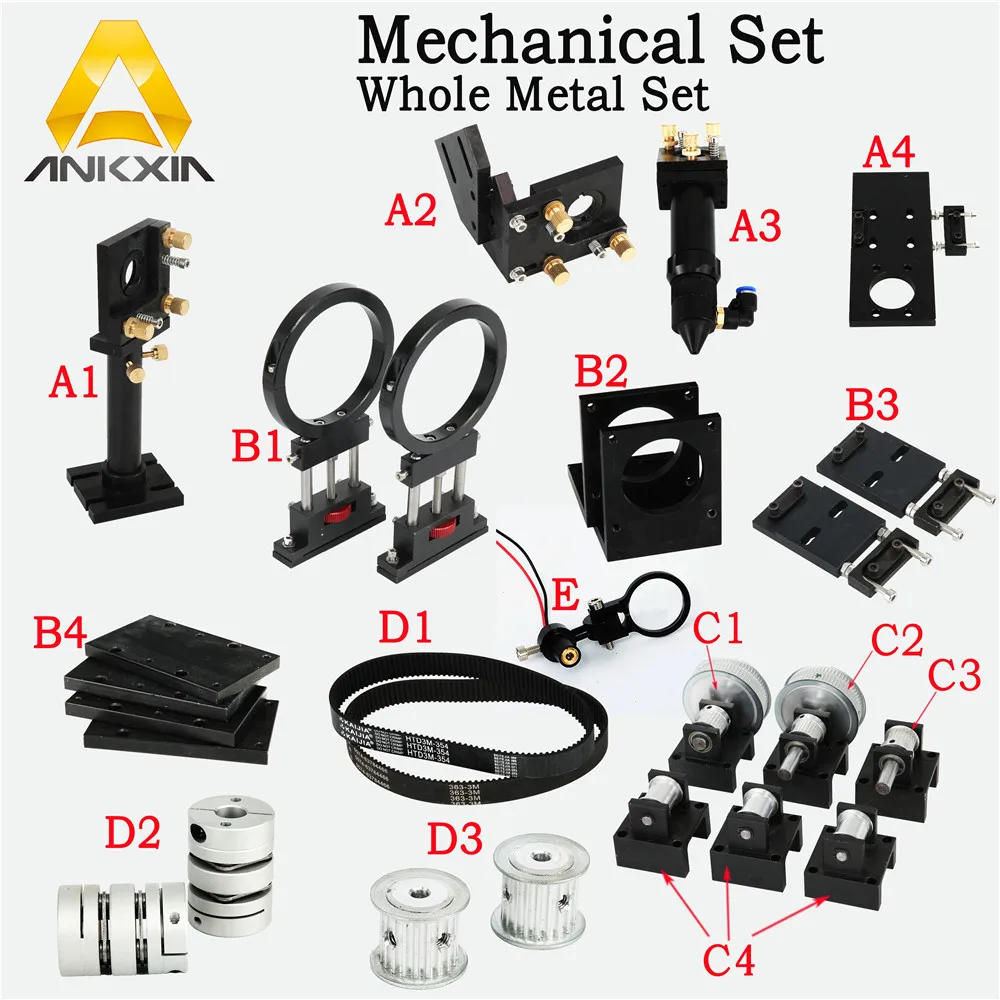Co2 лазерная машина механические части DIY комплект компоненты металлические части передачи лазерная головка