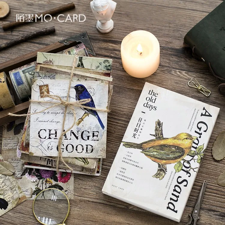 

30pcs/box vintage Retro plants birds flowers Butterfly small cards greeting card postcards message card bookmark Escolar