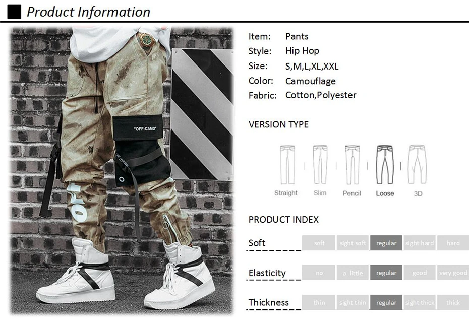 Хип уличная Мужская камуфляжная джоггеры брюки мужские ленты хлопок карго Брюки эластичный пояс шаровары брюки для мужчин WJ216