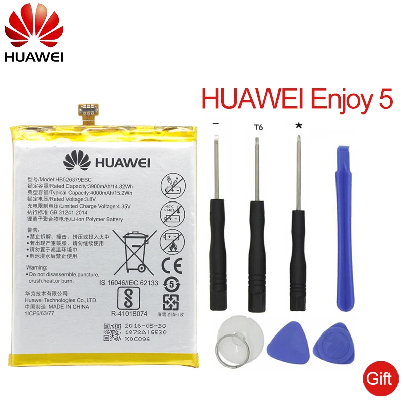 

HuaWei Phone Battery HB526379EBC For Huawei Enjoy 5 TIT-AL00 CL10 Honor 4C Pro / Y6 PRO Replacement Phone Batteries 4000mAh