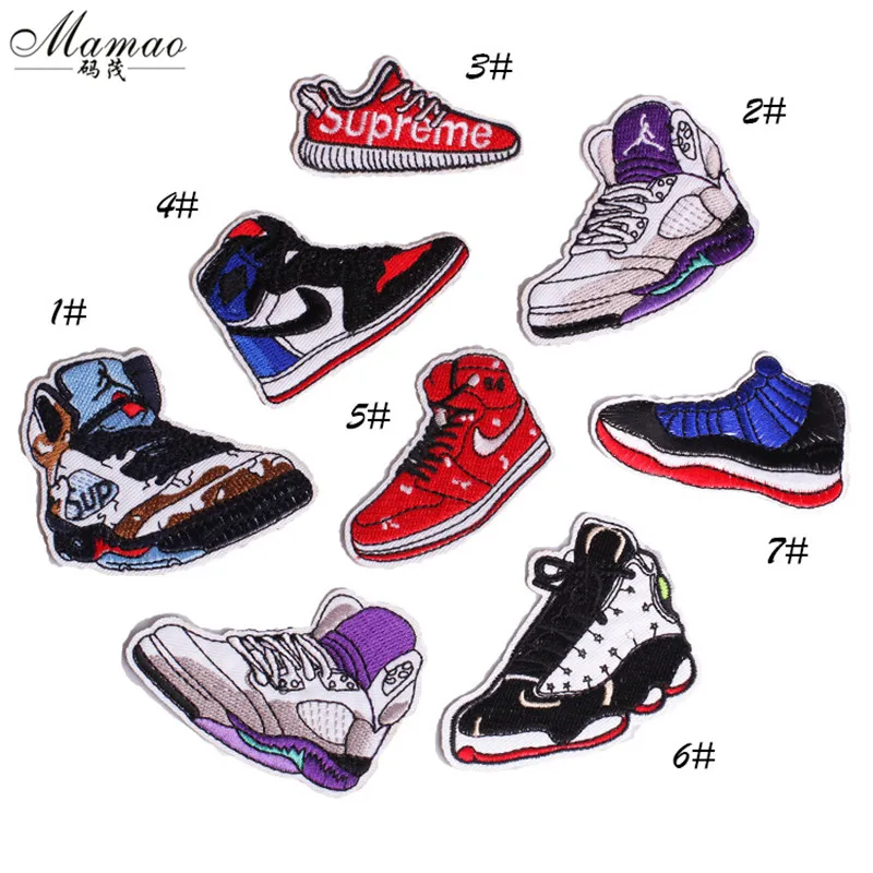 1PCS-Sports-Shoes-Fabric-Patch-Embroidery-Iron-On-Patches-For-Clothing-Bag-DIY-Decoration-Clothes-Stickers