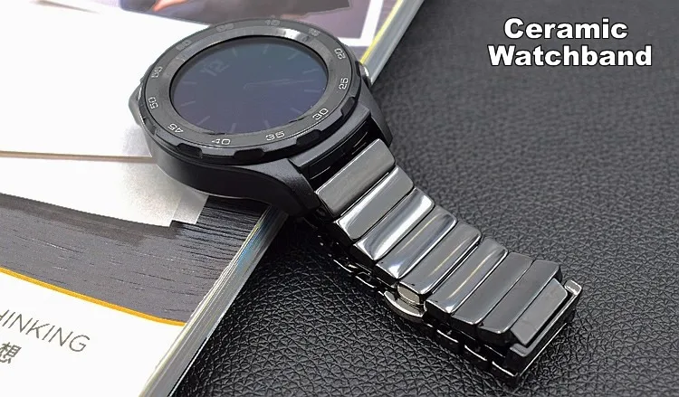 Ремешок из настоящей керамики для samsung Galaxy Watch 46 мм 42 мм gear S3 22 мм ремешок для huawei GT Watch 2 Классический 20 мм браслет на запястье