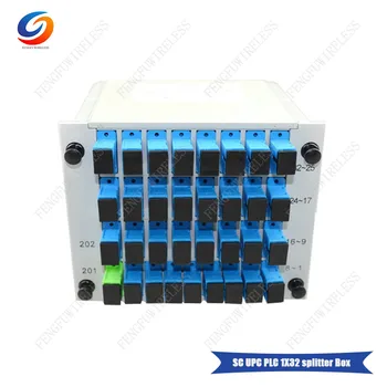 

Free shipping 10pcs/lot 1x32 Box Cassette Card Inserting PLC splitter, SC/UPC Connector,1*32 FTTH LGX Box Module