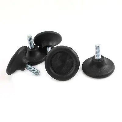 

5 Pcs Round 45mm Head Dia M8 Male Thread Screw On Type Clamping Knob