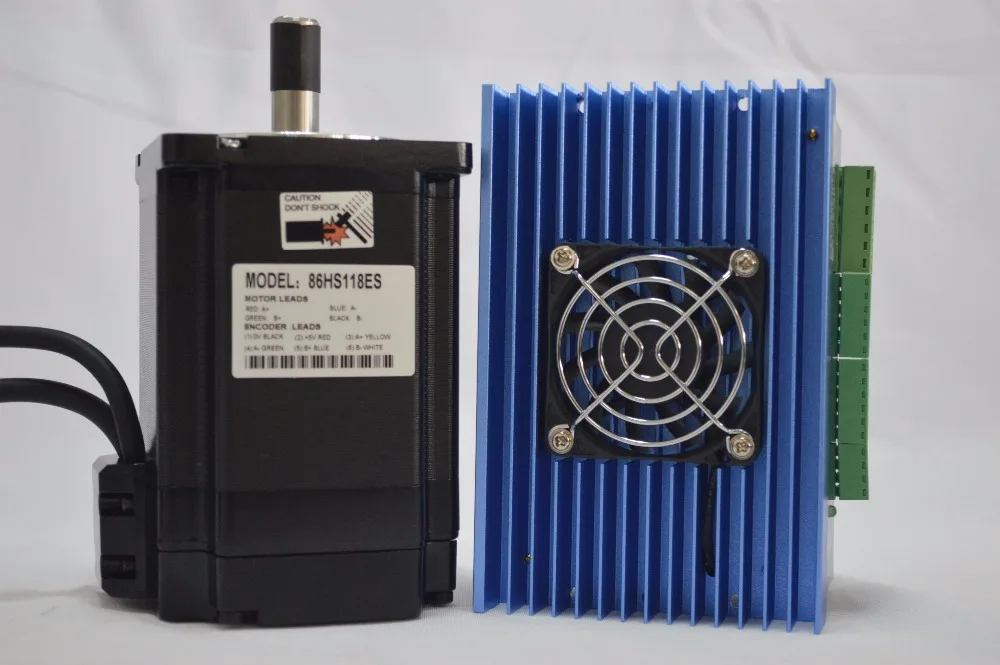 2 phase 8.5N.m Closed Loop Stepper Servo Motor Driver Kit 86J18118EC 1000+2HSS858H CNC Machine