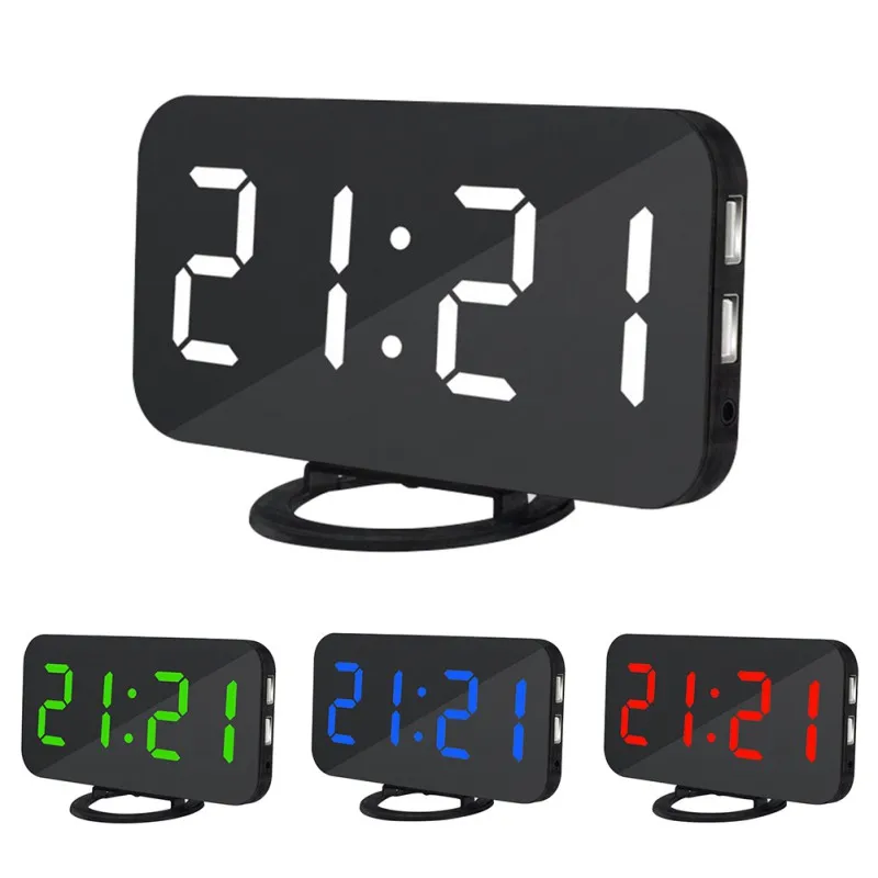 

Alarm Clock Creative Digital Mobile Phone Hotel Clocks Charging Image Electronic Snooze LED Display Alarm Clocks