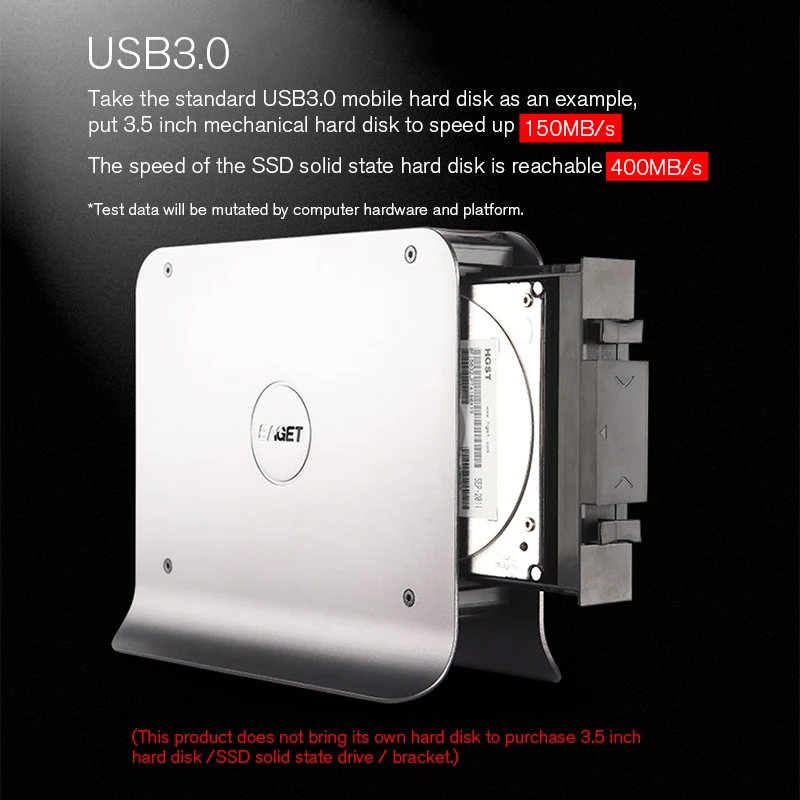EAGET 3.inch 1-BAY Smart Network Cloud Storage Mobile Hard Disk Box SATA USB3.0 Encryption Private Cloud Disk Network hard Y300