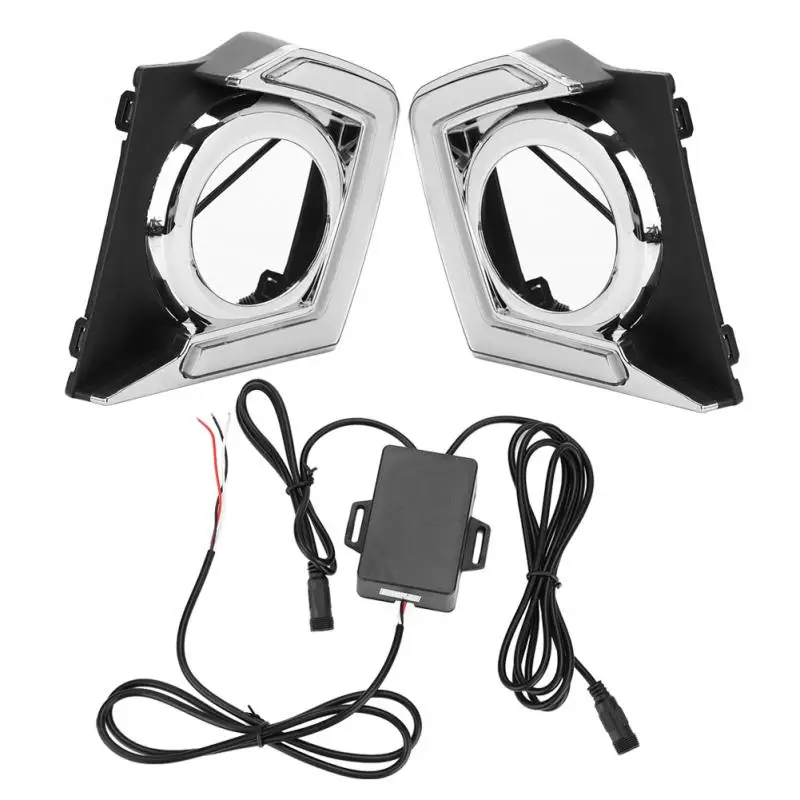 

1 Pair Car Daytime Running Light DRL LED Fog Lamp Cover for Mitsubishi L200 Triton 2015-2016 with DRL Controller
