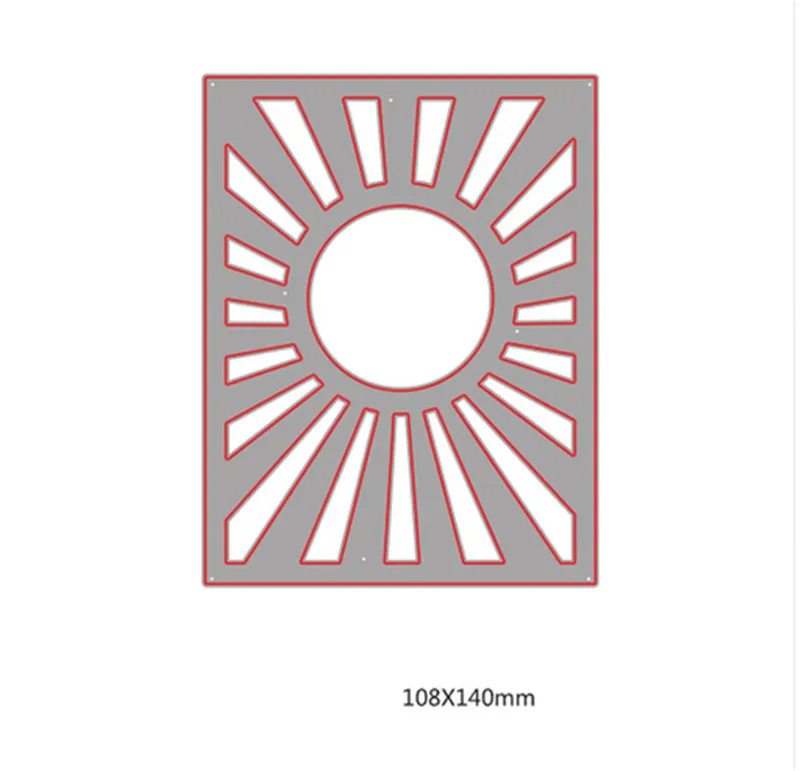 DMFLOWER Sunburst крышка панели металлические режущие штампы фоновый трафарет для DIY