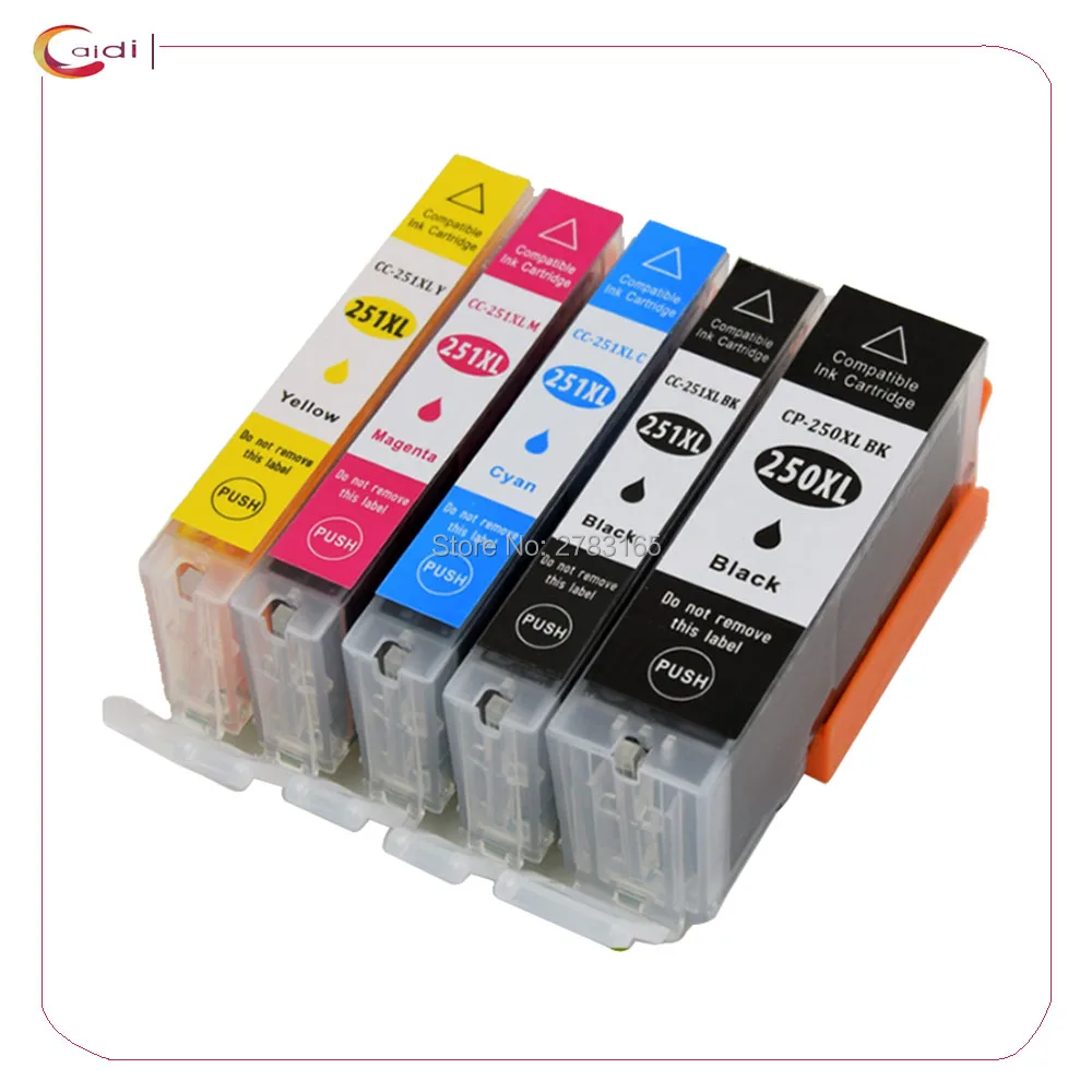 5PK PGI-250 совместимый чернильный картридж для canon PIXMA MG5420 IP7220 MX722 MX922 MG5520 MG6420 MG5620 MG6620