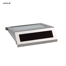 JINLE Солнечный свет двери номер наружного Бытовой Настенный светильник из нержавеющей стали, водонепроницаемые спортивные часы IP65 Солнечный светодиодный настенный светильник 1,2 V 20LM