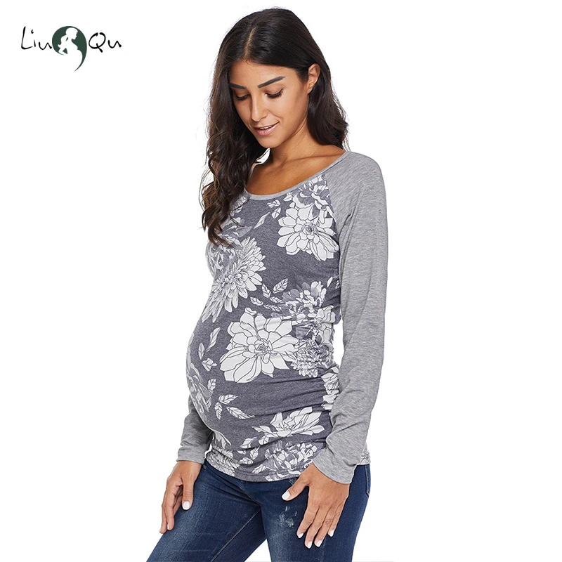 INSPIE CHIC Women's Matenity Blouse Side Uched Ibbed Knit Puff Short Sleeve Tunic Top Pregnancy Clothes Baby Shower Ofice Work Red X Large%2f %2fa 1002891027