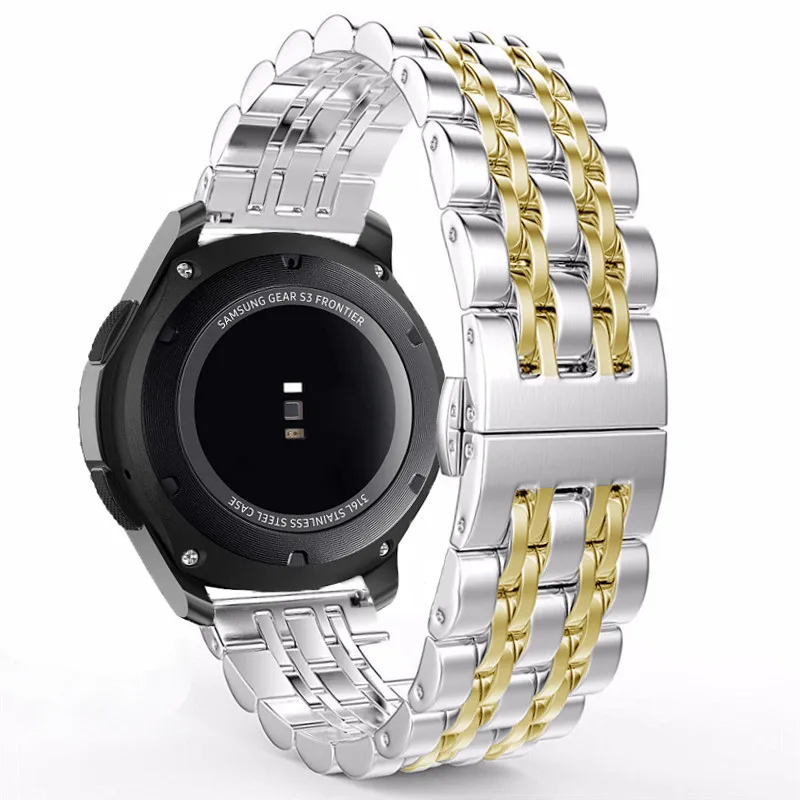 20 мм 22 мм ремешок из нержавеющей стали для samsung gear S3 полосы Galaxy Watch 42 мм 46 мм ремешок для gear S2 Classic Galaxy Watch Active 2