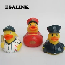 New 3pcs children's bath toys cute rubber Baseball /police floating ducks Baby's play water bath toy New 3pcs children's bath toys cute rubber Baseball /police floating ducks Baby's play water bath toy
