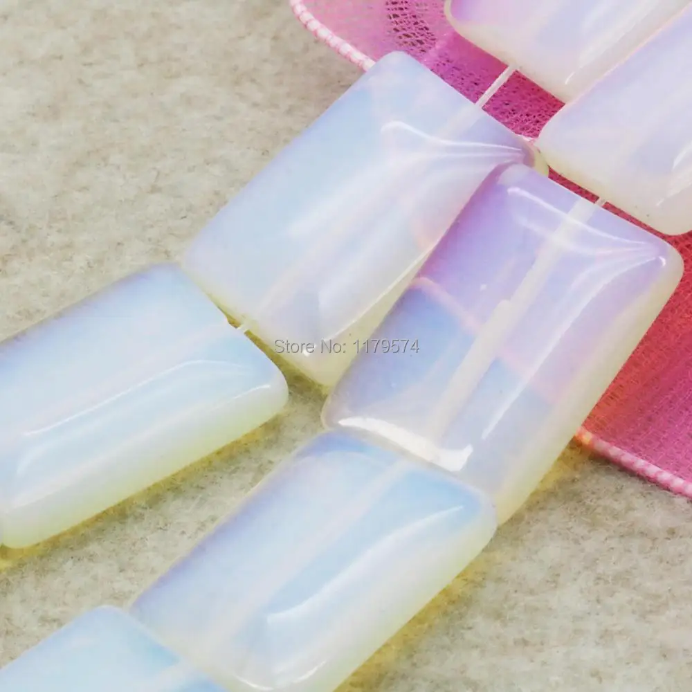 Beautiful Elegant Sri Lanka Natural Opal Stone Crystal Loose Beads Rectangle Accessories Making Pendant Gift Jewelry 18x25mm | Украшения и