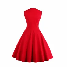 Vintage Women Dress 50s 60s Sleeveless 1950s vestido de festa 2017 Knee-Length Women's Party Dresses