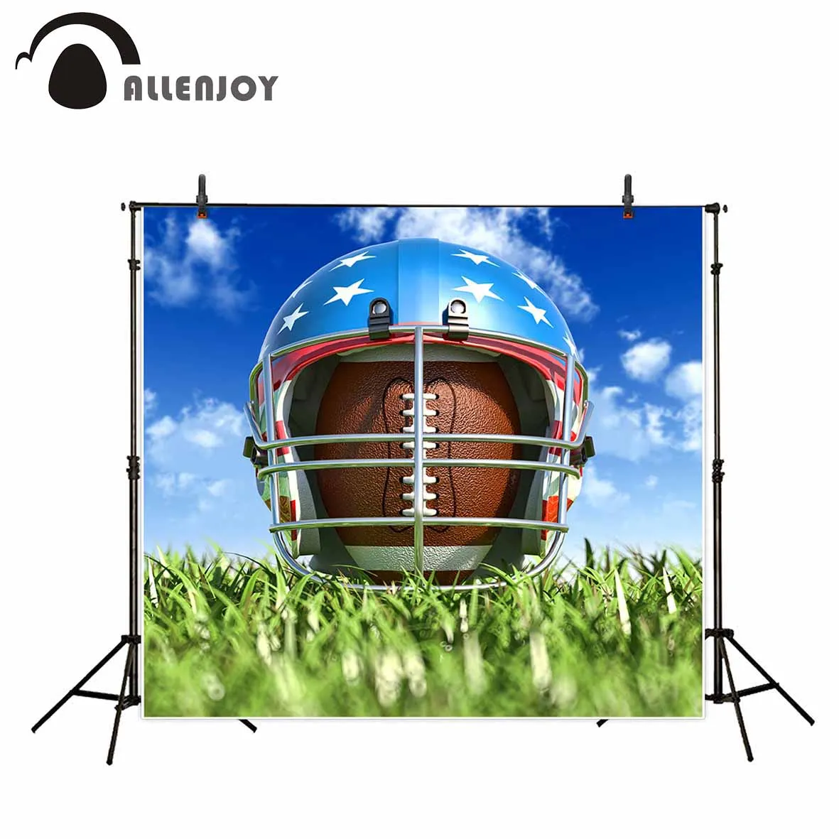 

Allenjoy photo background American football helmet grass sky bokeh background for photo photo studio backdrop