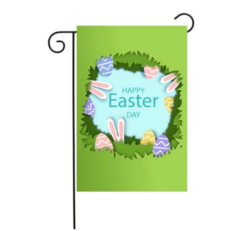

Easter Garden Flag Indoor Outdoor Home Eggs Flowers Bunny Rabbit Flag Yard Decoration Flag Banner A-G