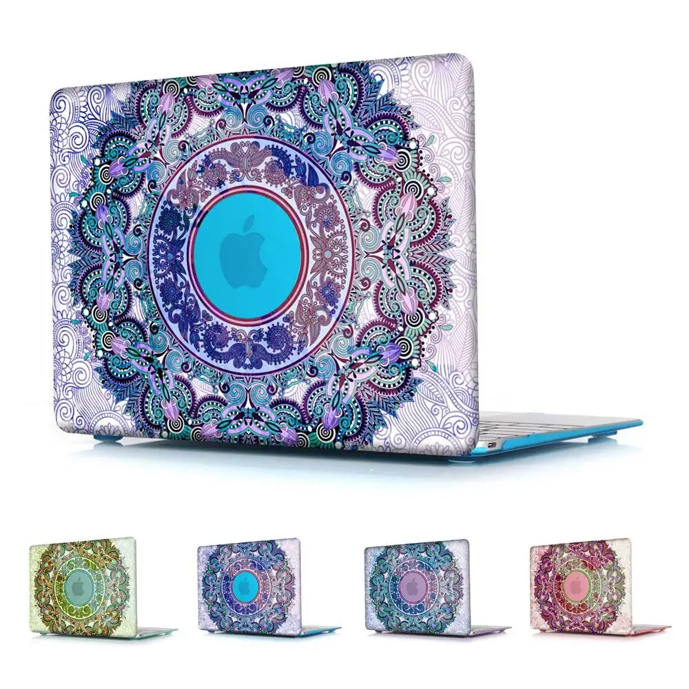 Fashion unique 4 colors retro pattern printed Case For Apple macbook