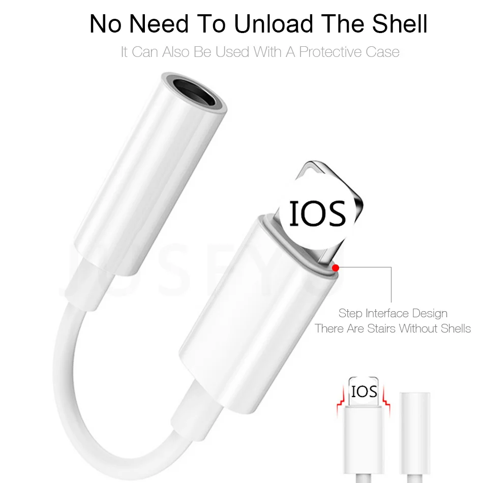 For Apple iPhone Adapter for iPhone 7 8 Plus Music Play for Lighting Adapter to 3.5mm Jack for iPhone X 8Pin Headphone Adapter For Apple iPhone Adapter for iPhone 7 8 Plus Music Play for Lighting Adapter to 3.5mm Jack for iPhone X 8Pin Headphone Adapter