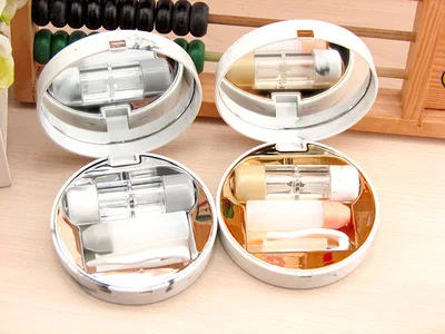 

High quality Marble style contact lens container RGP bottle hard mirror box contact lenses container cute Lovely case