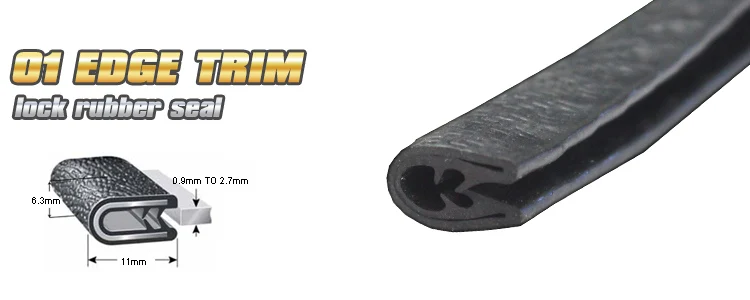 

#01#04#10 Rubber Edge Trim Seal noise muffler sound proofing Noise Insulation Glass Run&Division Bar Seal 5000cm
