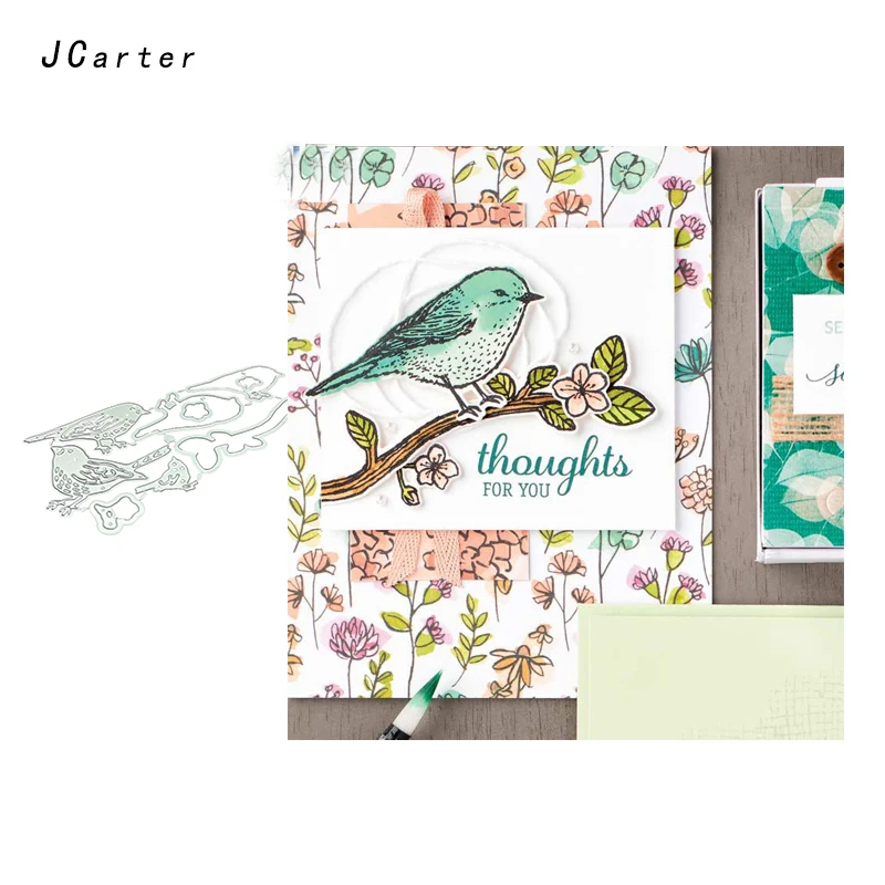 

JC Metal Cutting Dies and Stamps Stencil Bird on the Branch Craft Cut Die Scrapbook DIY Handmade Album Paper Cards Decor Dies