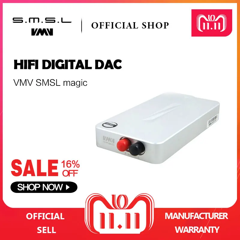 

SMSL VMV magic HIFI College decoder Digital USB DAC 32bit/192KHz with coaxial output for PC Computer Free Shipping