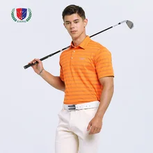 Летняя мужская тенниска, рубашка поло для гольфа, быстросохнущие топы, дышащие, впитывающие влагу спортивные футболки в полоску с коротким рукавом