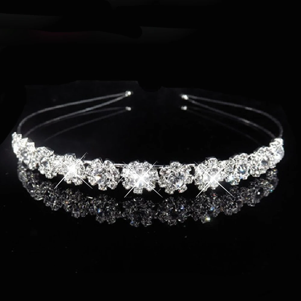 AINAMEISI Crystal Princess Tiaras and Crowns Bridal Girls Elegant Hairbands Pearl Wedding Hair Jewelry Fashion Accessories