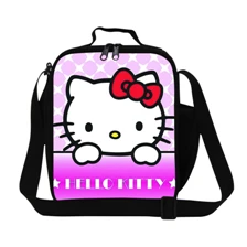 Hello Kitty Lunch Bag for Cute  Kids Picnic Food Bag for Lunchbox Children School Lunch Box Bag