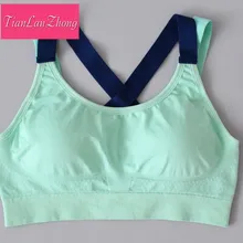 Хлопковый нейлоновый женский pro мягкий компрессионный спортивный бюстгальтер пуш-ап Спортивное нижнее белье для женщин