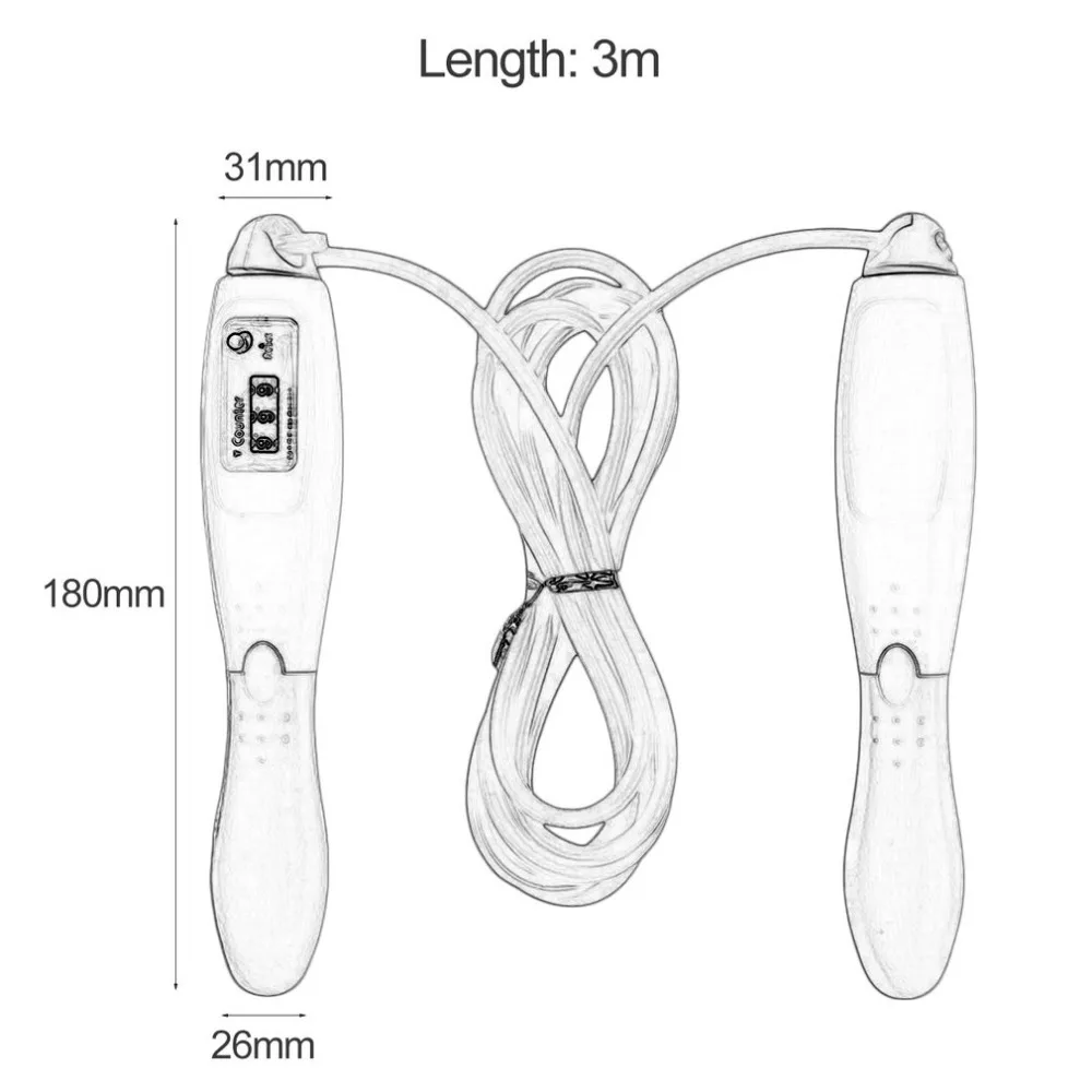 Спорт фитнес-упражнения скакалки подсчет скакалка Инструмент Быстрая скорость подсчета оптовой Drop Доставка