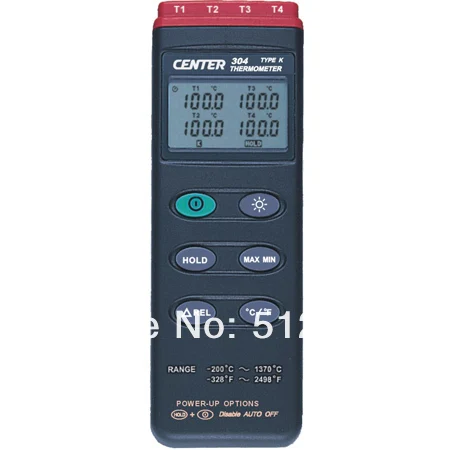Термометр CENTER 304 (Тип K/четыре канала/интерфейс ПК/4 канальный вход)|thermometer