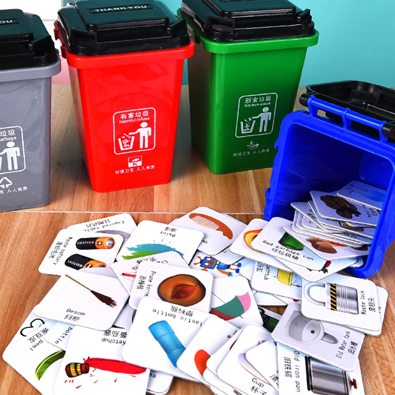 Garbage Classification Puzzle Educational Toys Table Game For Children Early Learning Garbage Class