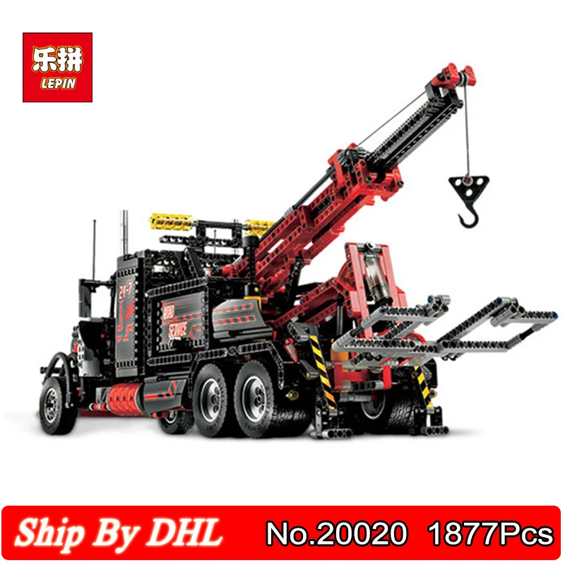 

1877Pcs LEPIN 20020 Technic Series Ultimate Series The Mechanical American Style Heavy Container Trucks Building Block Kits