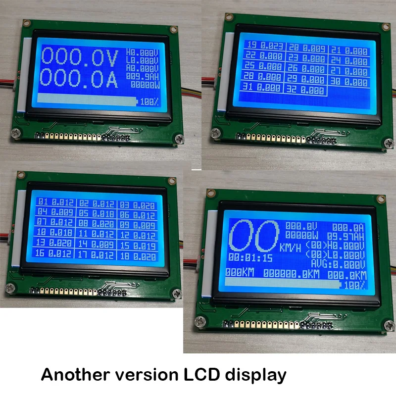 Литий-ионная Lipo lifepo4 литиевая батарея Защитная плата ЖК-дисплей экран BMS Спидометр напряжение емкость пробег время индикатор