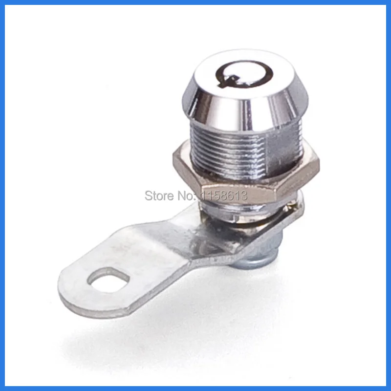 10 pieces 17mm chrome plated keyed alike round key cam lock mail box lockin Locks from Home